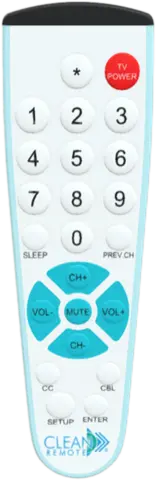 Clean Remote CR1R for TV and Cable Box