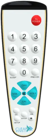 Clean Remote CR3BCB Big Button, Black Case